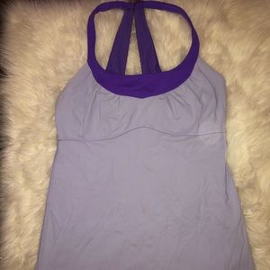 Lululemon lilac purple contrast yoga top 8